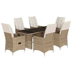 VidaXL 3276808 set mobili da esterno Crema, Bianco