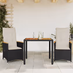 VidaXL 3276831 set mobili da esterno Crema, Bianco - Vista aggiuntiva 2