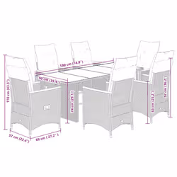 VidaXL 3276853 set mobili da esterno Grigio scuro - Vista aggiuntiva 7