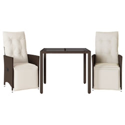 VidaXL 3276915 set mobili da esterno Crema, Bianco