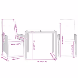 VidaXL 3276915 set mobili da esterno Crema, Bianco - Vista aggiuntiva 7