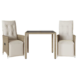VidaXL 3276937 set mobili da esterno Crema, Bianco