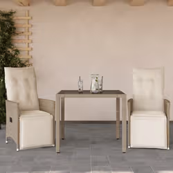 VidaXL 3276937 set mobili da esterno Crema, Bianco - Vista aggiuntiva 2