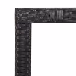VidaXL Set Bistrò da Giardino 9 pz con Cuscini in Polyrattan Nero - Vista aggiuntiva 5