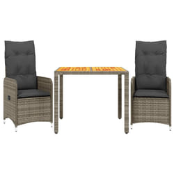 VidaXL 3277019 set mobili da esterno Grigio scuro