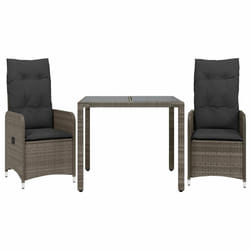 VidaXL 3277033 set mobili da esterno Grigio scuro