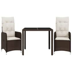 VidaXL 3277065 set mobili da esterno Crema, Bianco