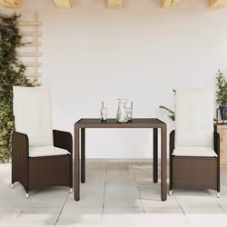 VidaXL 3277065 set mobili da esterno Crema, Bianco - Vista aggiuntiva 2