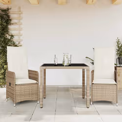 VidaXL 3277097 set mobili da esterno Crema, Bianco - Vista aggiuntiva 2