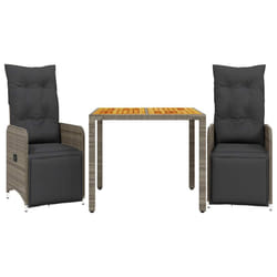 VidaXL 3277165 set mobili da esterno Grigio scuro