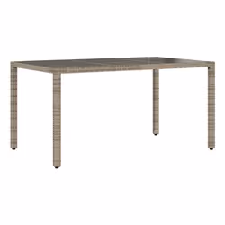 VidaXL Set Bistrò da Giardino 7 pz con Cuscini in Polyrattan Grigio - Vista aggiuntiva 4