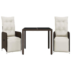 VidaXL 3277187 set mobili da esterno Crema, Bianco