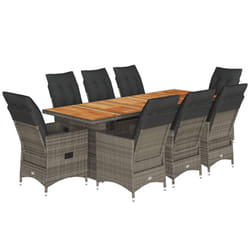 VidaXL 3277240 set mobili da esterno Grigio scuro