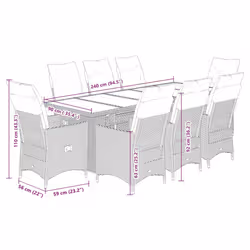 VidaXL 3277240 set mobili da esterno Grigio scuro - Vista aggiuntiva 7