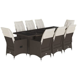 VidaXL 3277243 set mobili da esterno Crema, Bianco