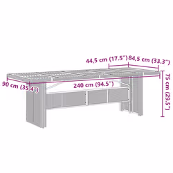 VidaXL 3277263 set mobili da esterno Crema, Bianco - Vista aggiuntiva 8