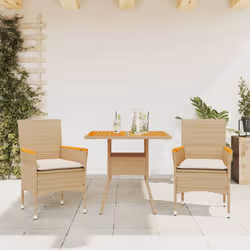 VidaXL 3278701 set mobili da esterno Crema, Bianco - Vista aggiuntiva 2