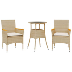 VidaXL 3278725 set mobili da esterno Crema, Bianco