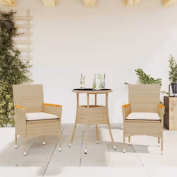VidaXL 3278725 set mobili da esterno Crema, Bianco - Vista aggiuntiva 2