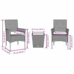 VidaXL 3278742 set mobili da esterno Grigio scuro - Vista aggiuntiva 7