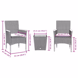 VidaXL 3278746 set mobili da esterno Grigio scuro - Vista aggiuntiva 7