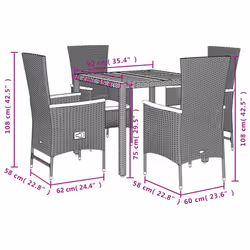 VidaXL 3277502 set mobili da esterno - Vista aggiuntiva 5