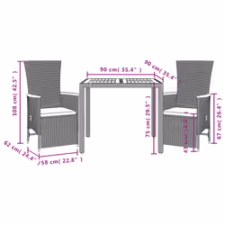 VidaXL 3277503 set mobili da esterno - Vista aggiuntiva 5