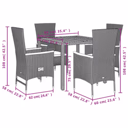 VidaXL 3277505 set mobili da esterno - Vista aggiuntiva 5