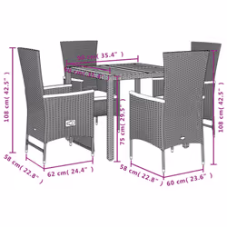 VidaXL 3277506 set mobili da esterno - Vista aggiuntiva 5