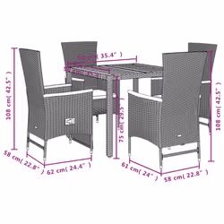 VidaXL 3277507 set mobili da esterno - Vista aggiuntiva 5