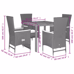 VidaXL 3277508 set mobili da esterno - Vista aggiuntiva 5