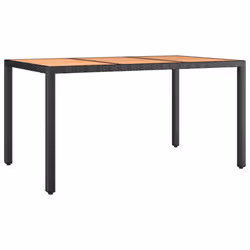 Set da Pranzo da Giardino 5 pz Nero con Cuscini in Polyrattancod mxl 90528 - Vista aggiuntiva 3