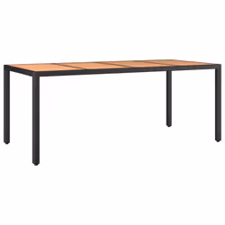 Set da Pranzo da Giardino 9 pz con Cuscini Nero in Polyrattancod mxl 114546 - Vista aggiuntiva 3