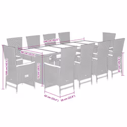 VidaXL 3277536 set mobili da esterno - Vista aggiuntiva 7