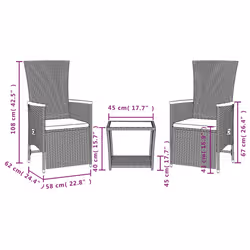 VidaXL 3277543 set mobili da esterno Crema, Bianco - Vista aggiuntiva 5