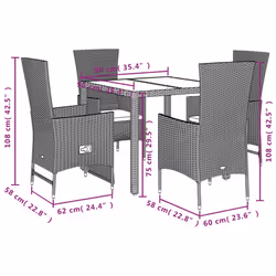 VidaXL 3277570 set mobili da esterno - Vista aggiuntiva 5