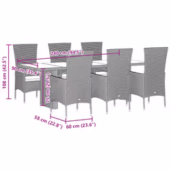 VidaXL 3277584 set mobili da esterno Crema, Bianco - Vista aggiuntiva 5