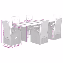 VidaXL 3277591 set mobili da esterno - Vista aggiuntiva 7