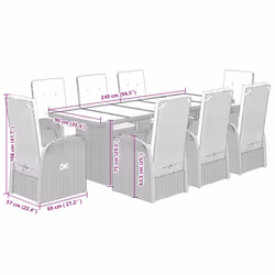 VidaXL 3277597 set mobili da esterno - Vista aggiuntiva 8