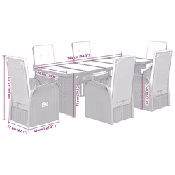 VidaXL 3277599 set mobili da esterno - Vista aggiuntiva 7