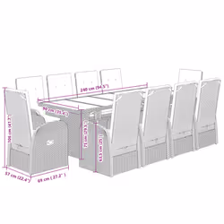 VidaXL 3277600 set mobili da esterno - Vista aggiuntiva 8
