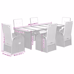 VidaXL 3277602 set mobili da esterno - Vista aggiuntiva 7