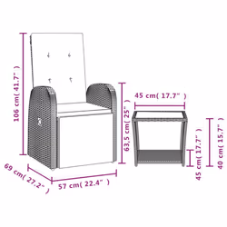 VidaXL 3277609 set mobili da esterno - Vista aggiuntiva 4