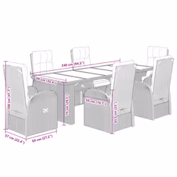 VidaXL 3277632 set mobili da esterno - Vista aggiuntiva 7