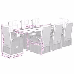 VidaXL 3277635 set mobili da esterno - Vista aggiuntiva 8
