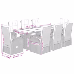 VidaXL 3277638 set mobili da esterno - Vista aggiuntiva 8