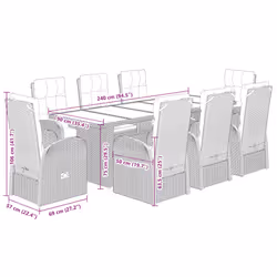 VidaXL 3277643 set mobili da esterno - Vista aggiuntiva 8