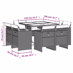 VidaXL 3277787 set mobili da esterno - Vista aggiuntiva 8