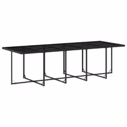 vidaXL Set da Pranzo da Giardino 15 pz con Cuscini Nero in Polyrattan - Vista aggiuntiva 3