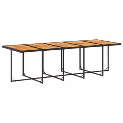 vidaXL Set da Pranzo da Giardino 15 pz con Cuscini Nero in Polyrattan - Vista aggiuntiva 3